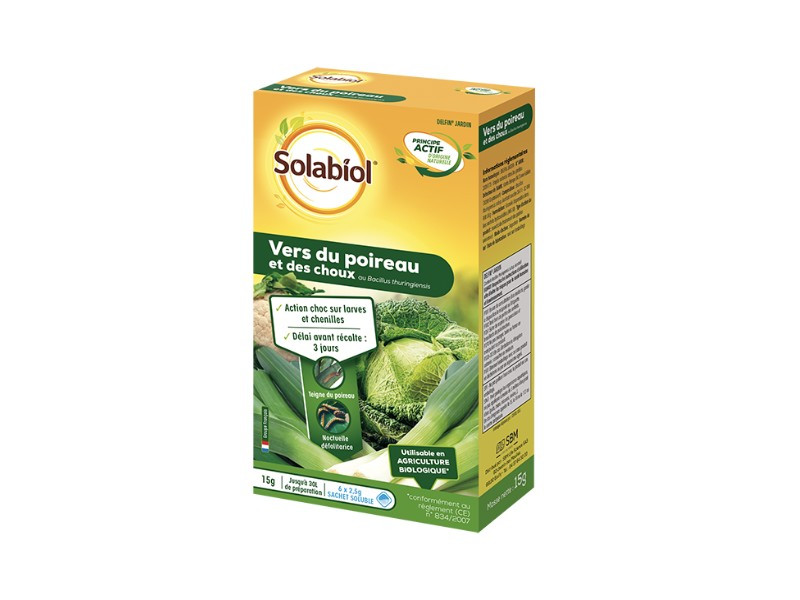 Traitement BIO ver des choux et du poireau 15g SOLABIOL Traitement BIO ver des choux et du poireau 15g SOLABIOL
