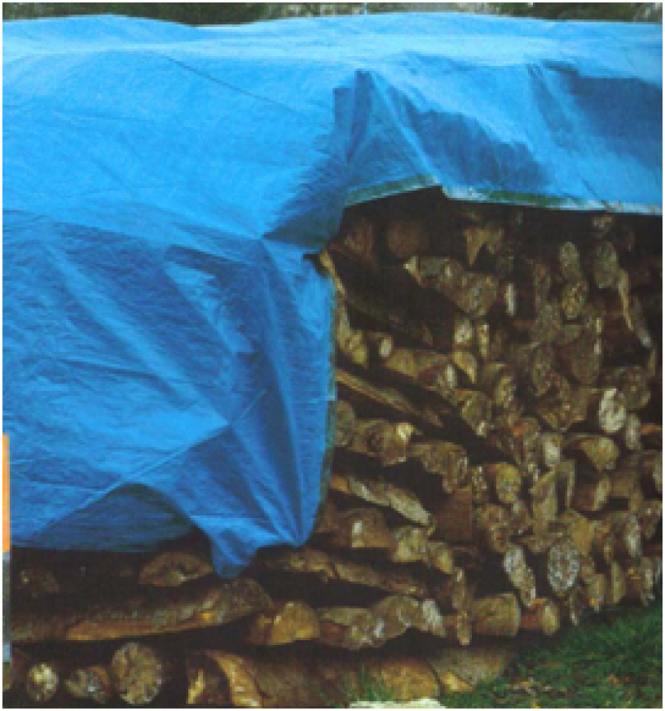 Bâche de protection 2x6 m pour stère de bois - Surface de 12 m²