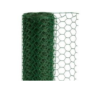Grillage Maille hexagonale, acier galvanisé, vert (13mm) - l.500 cm Nature