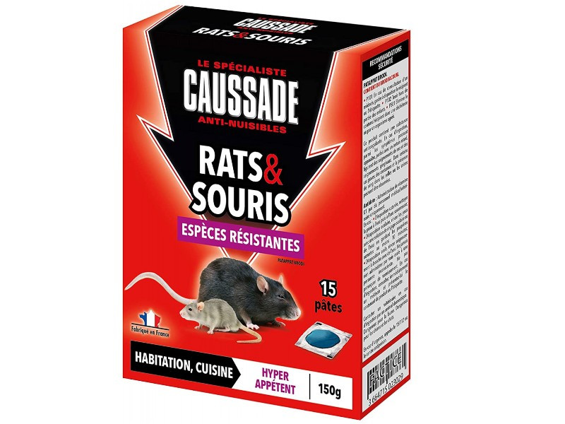 Appâts anti-nuisibles rats et mulots 150g
