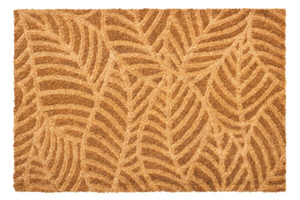 Tapis paillasson feuilles coco sur latex naturel 40x60 cm Tapis paillasson feuilles coco sur latex naturel 40x60 cm
