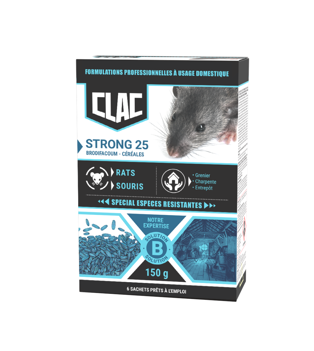 RATU CLAC rats et souris spécial espèces résistantes sur maïs 150 g. RATU CLAC rats et souris spécial espèces résistantes sur maïs 150 g.