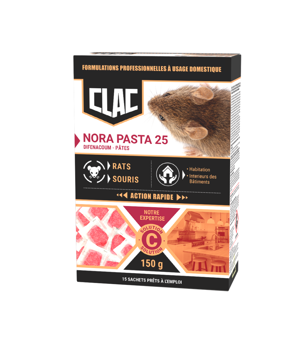 RATU CLAC spécial rats et souris pâtes Difenacoum 150 g. RATU CLAC spécial rats et souris pâtes Difenacoum 150 g.
